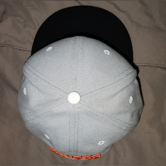 New York Knicks New Era NBA Snapback Hat Black Gray Orange EUC - Picture 5 of 10